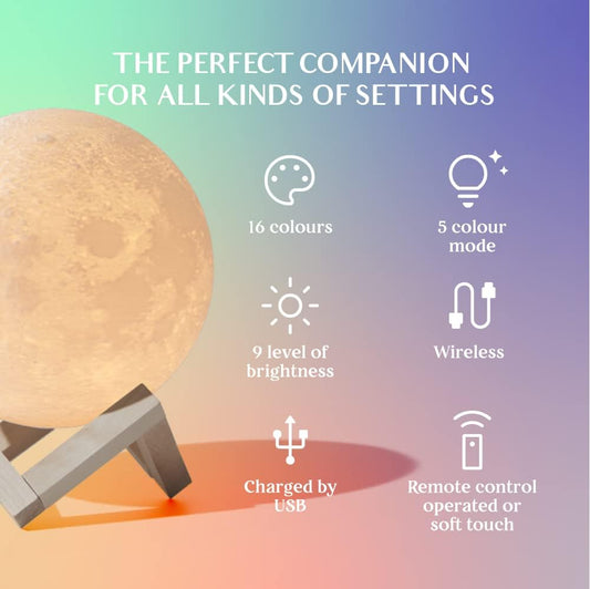 Noctura Moon Lamp color modes overview