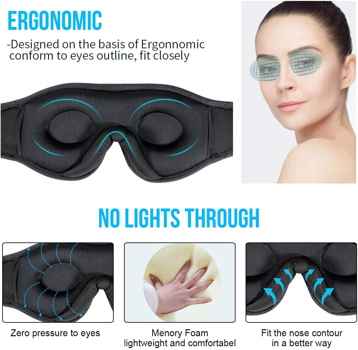Noctura Smart Sleep Mask - blackout fit