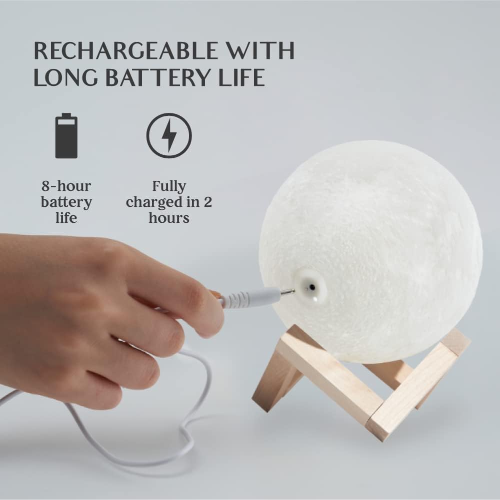 Noctura Moon Lamp with remote control and touch dimmer